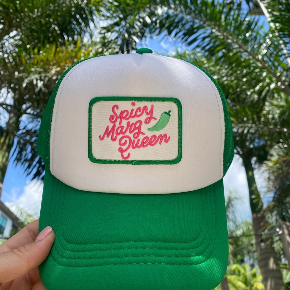 Green and White Trucker Hat